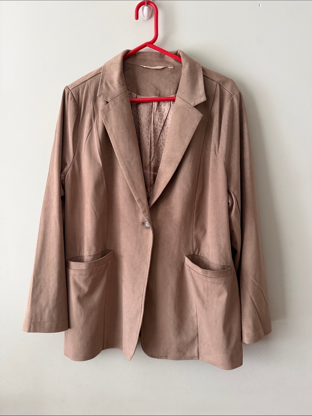 Soft Surroundings Single-Button Blazer Jacket in Taupe